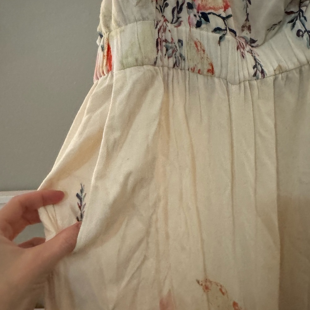Free People Floral One-Shoulder Romper XS – Boho Summer Vintage FP - Picture 5 of 7